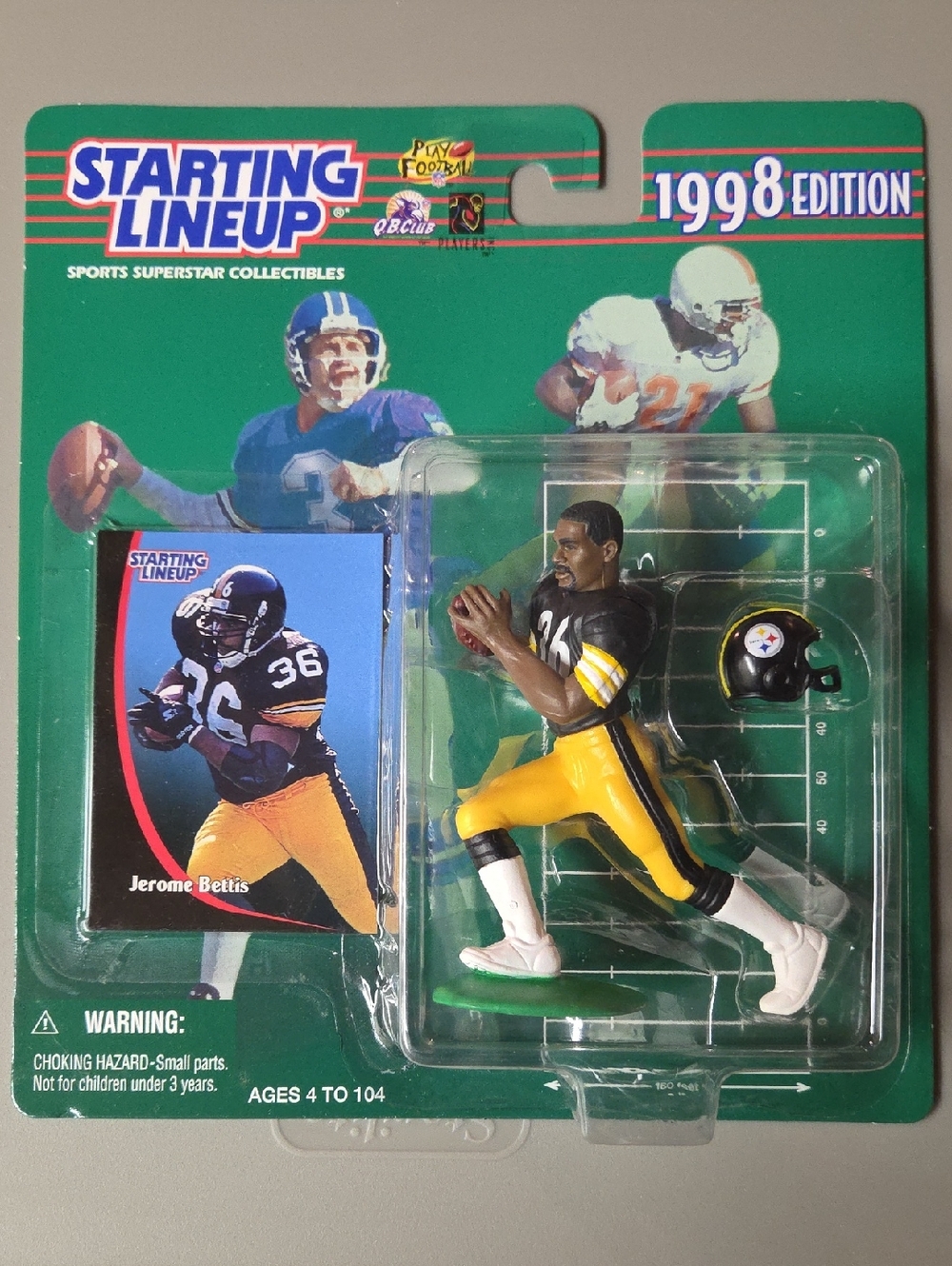 Starting Lineup Jerome Bettis Pittsburgh Steelers Figure - Black & Yellow